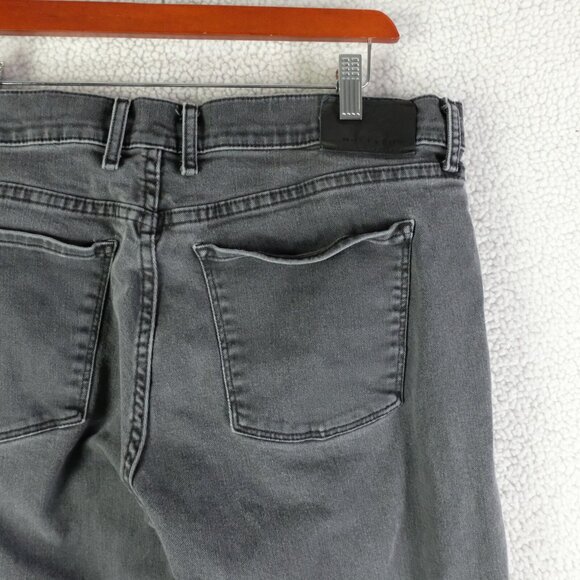 Mott & Bow Jeans Mens 36X34 Gray Slim Stretch Mid Rise Modern Charcoal - Picture 5 of 12